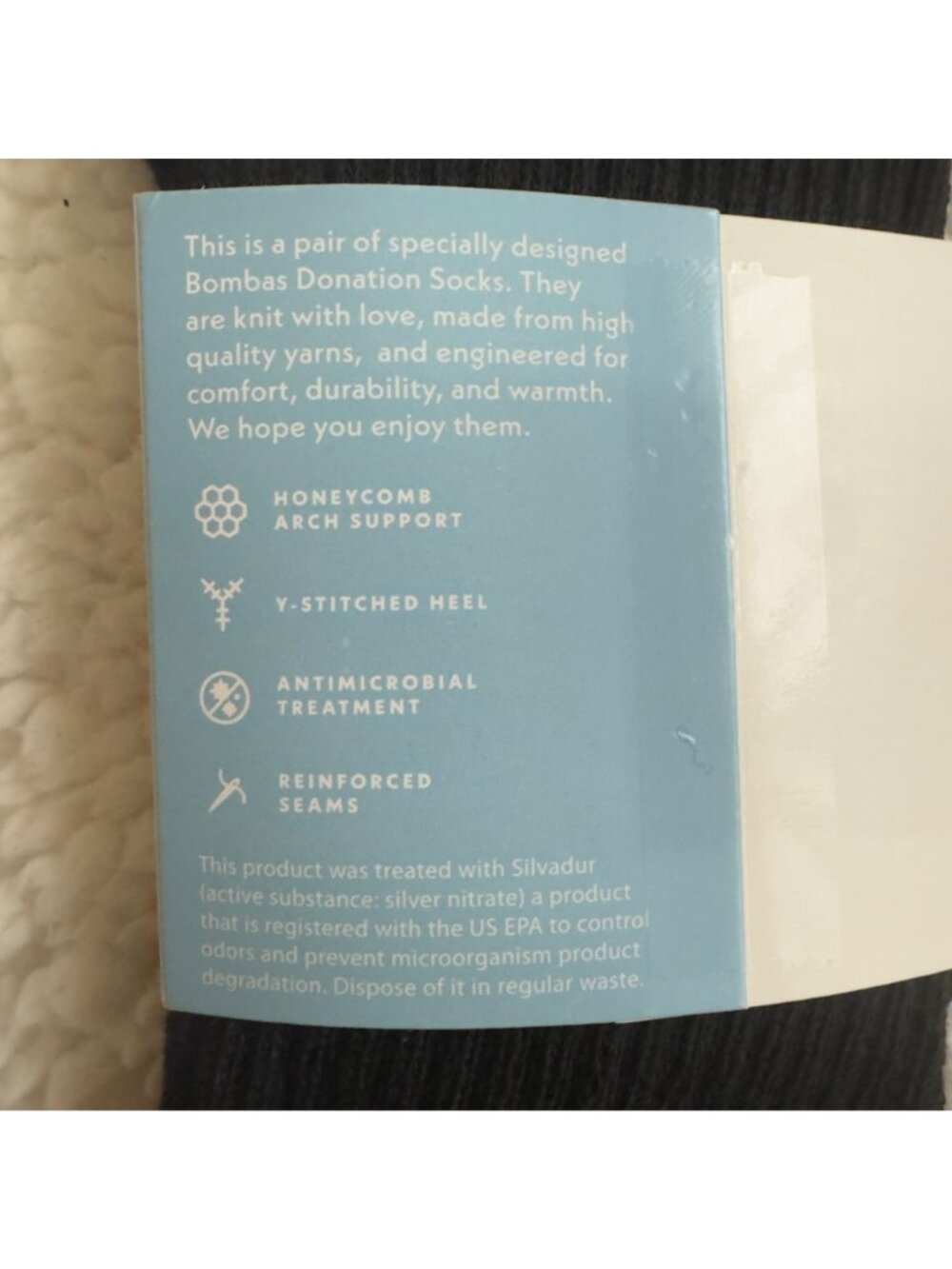 Bombas Crew socks size small black honeycomb arch support stay up antimicrobial - Picture 7 of 14